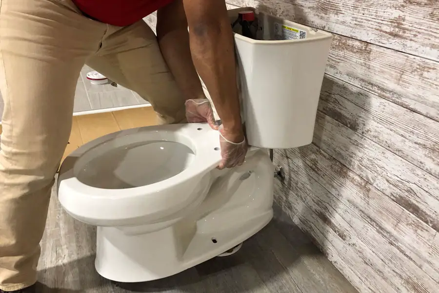 toilet being wobbly